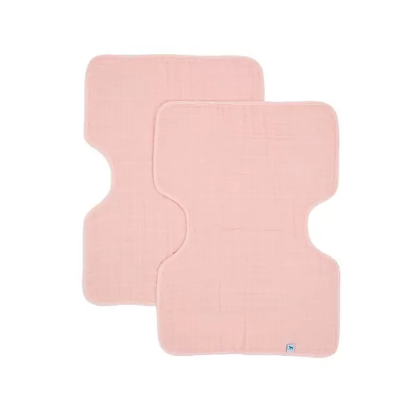 imageLittle Unicorn Single Cotton Muslin Burp Cloths  100 Cotton  MultiLayer  Ultra Absorbent amp Soft  Ergonomic Design  Burping Newborn Baby  Reversible  Large 21x14Rose Petal 2 Pack