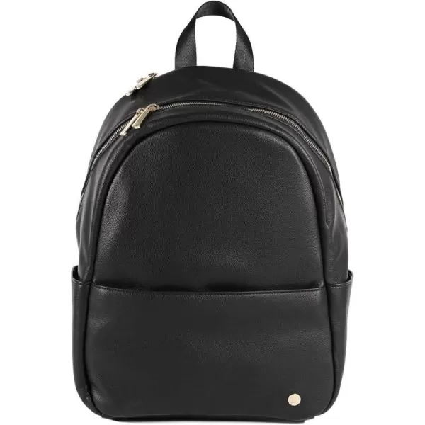 imageLittle Unicorn Skyline Backpack  Diaper Work Travel Bag with Changing Pad  Premium Vegan Leather  Lightweight amp Durable Design  5 Interior Pockets  Easily Wipes Clean Grey UmberBlack