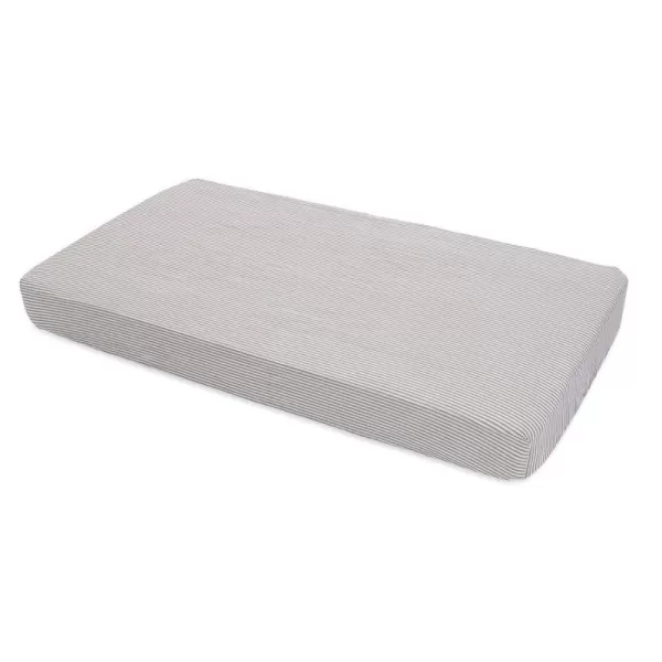 imageLittle Unicorn Taupe Cross Fitted Crib Sheet  100 Cotton Muslin  Super Soft  Sized for Standard Baby Crib amp Toddler Mattress  Machine Washable  52 x 28 x 9Grey Stripe