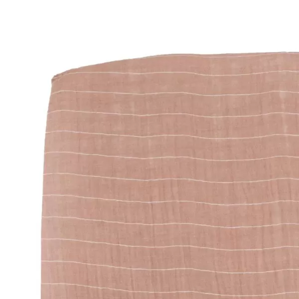 imageLittle Unicorn Taupe Cross Fitted Crib Sheet  100 Cotton Muslin  Super Soft  Sized for Standard Baby Crib amp Toddler Mattress  Machine Washable  52 x 28 x 9Mauve Stripe