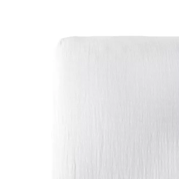 imageLittle Unicorn Taupe Cross Fitted Crib Sheet  100 Cotton Muslin  Super Soft  Sized for Standard Baby Crib amp Toddler Mattress  Machine Washable  52 x 28 x 9White