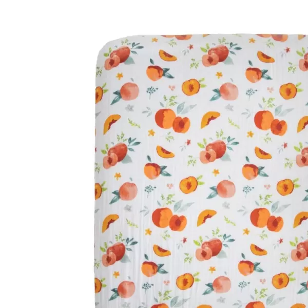 imageLittle Unicorn Taupe Cross Fitted Crib Sheet  100 Cotton Muslin  Super Soft  Sized for Standard Baby Crib amp Toddler Mattress  Machine Washable  52 x 28 x 9Georgia Peach