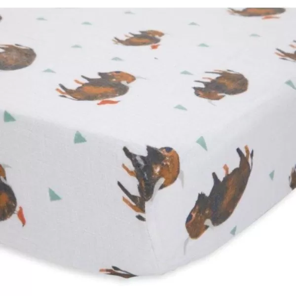 imageLittle Unicorn Taupe Cross Fitted Crib Sheet  100 Cotton Muslin  Super Soft  Sized for Standard Baby Crib amp Toddler Mattress  Machine Washable  52 x 28 x 9Bison