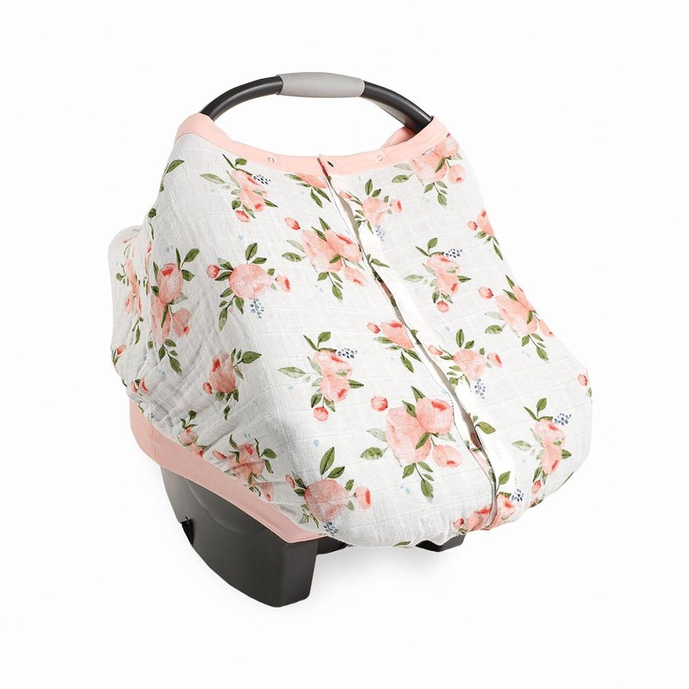 imageLittle Unicorn Breathable Car Seat Canopy  Magnetic Closure Cover ampamp Universal Fit  Protection ampamp Privacy for Baby Adobe CheckerWatercolor Roses