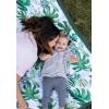 imageLittle Unicorn 5x7 Outdoor Family Picnic ampamp Beach Blanket  Durable ampamp WaterResistant Fabric  Compact Fold ampamp Easily Wipes Clean  Zipper Pocket Sun BakedTropical Leaf