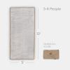 imageLittle Unicorn 5x7 Outdoor Family Picnic ampamp Beach Blanket  Durable ampamp WaterResistant Fabric  Compact Fold ampamp Easily Wipes Clean  Zipper Pocket Sun BakedBeige Buffalo Check
