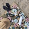 imageLittle Unicorn 5x7 Outdoor Family Picnic ampamp Beach Blanket  Durable ampamp WaterResistant Fabric  Compact Fold ampamp Easily Wipes Clean  Zipper Pocket Sun BakedHibiscus