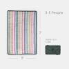 imageLittle Unicorn 5x7 Outdoor Family Picnic ampamp Beach Blanket  Durable ampamp WaterResistant Fabric  Compact Fold ampamp Easily Wipes Clean  Zipper Pocket Sun BakedChroma Rugby Stripe