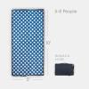 imageLittle Unicorn 5x7 Outdoor Family Picnic ampamp Beach Blanket  Durable ampamp WaterResistant Fabric  Compact Fold ampamp Easily Wipes Clean  Zipper Pocket Sun BakedNavy Plaid