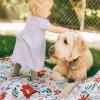 imageLittle Unicorn 5x7 Outdoor Family Picnic ampamp Beach Blanket  Durable ampamp WaterResistant Fabric  Compact Fold ampamp Easily Wipes Clean  Zipper Pocket Sun BakedPrimrose Patch