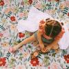 imageLittle Unicorn 5x7 Outdoor Family Picnic ampamp Beach Blanket  Durable ampamp WaterResistant Fabric  Compact Fold ampamp Easily Wipes Clean  Zipper Pocket Sun BakedPrimrose Patch