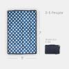 imageLittle Unicorn 5x7 Outdoor Family Picnic ampamp Beach Blanket  Durable ampamp WaterResistant Fabric  Compact Fold ampamp Easily Wipes Clean  Zipper Pocket Sun BakedNavy Plaid