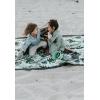 imageLittle Unicorn 5x7 Outdoor Family Picnic ampamp Beach Blanket  Durable ampamp WaterResistant Fabric  Compact Fold ampamp Easily Wipes Clean  Zipper Pocket Sun BakedTropical Leaf