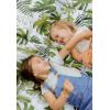 imageLittle Unicorn 5x7 Outdoor Family Picnic ampamp Beach Blanket  Durable ampamp WaterResistant Fabric  Compact Fold ampamp Easily Wipes Clean  Zipper Pocket Sun BakedTropical Leaf
