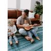 imageLittle Unicorn 5x7 Outdoor Family Picnic ampamp Beach Blanket  Durable ampamp WaterResistant Fabric  Compact Fold ampamp Easily Wipes Clean  Zipper Pocket Sun BakedShoreline Stripe