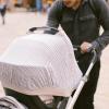 imageLittle Unicorn Breathable Car Seat Canopy  Magnetic Closure Cover ampamp Universal Fit  Protection ampamp Privacy for Baby Adobe CheckerGrey Stripe
