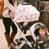 imageLittle Unicorn Breathable Car Seat Canopy  Magnetic Closure Cover ampamp Universal Fit  Protection ampamp Privacy for Baby Adobe CheckerWatercolor Roses