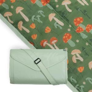 imageLittle Unicorn 5x7 Outdoor Family Picnic ampamp Beach Blanket  Durable ampamp WaterResistant Fabric  Compact Fold ampamp Easily Wipes Clean  Zipper Pocket Sun BakedWoodland Mushroom