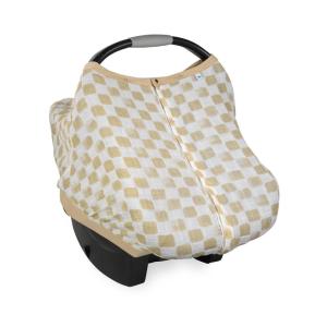 imageLittle Unicorn Breathable Car Seat Canopy  Magnetic Closure Cover ampamp Universal Fit  Protection ampamp Privacy for Baby Adobe CheckerAdobe Checker