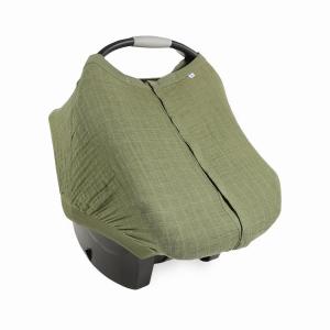 imageLittle Unicorn Breathable Car Seat Canopy  Magnetic Closure Cover ampamp Universal Fit  Protection ampamp Privacy for Baby Adobe CheckerFern