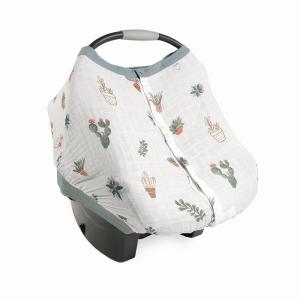 imageLittle Unicorn Breathable Car Seat Canopy  Magnetic Closure Cover ampamp Universal Fit  Protection ampamp Privacy for Baby Adobe CheckerPrickle Pots