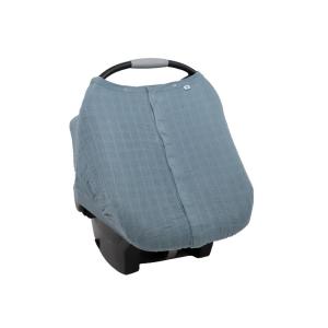 imageLittle Unicorn Breathable Car Seat Canopy  Magnetic Closure Cover ampamp Universal Fit  Protection ampamp Privacy for Baby Adobe CheckerSea