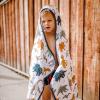 imageLittle Unicorn Premium Hooded Bath Towel Absorbent Cotton ampamp Terry Blend  Larger Size 16 Years SharkDino Friends