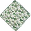 imageLittle Unicorn Premium Infant Hooded Bath Towel Soft ampamp Absorbent Cotton ampamp Terry Fabric for Newborns Dino FriendsTropical Leaf