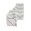 imageLittle Unicorn UltraAbsorbent Premium Burp Cloth  Soft on Babys Skin  Larger Size  Ergonomic Design FernGrey Stripe