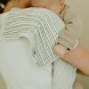 imageLittle Unicorn UltraAbsorbent Premium Burp Cloth  Soft on Babys Skin  Larger Size  Ergonomic Design FernGrey Stripe
