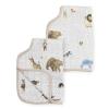 imageLittle Unicorn UltraAbsorbent Premium Burp Cloth  Soft on Babys Skin  Larger Size  Ergonomic Design FernParty Animals