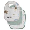 imageLittle Unicorn Premium Classic Bib 3 pack  Adjustable as baby grows  Soft fabric on skin  Great for first time eaters Forest Friends 2Party Animals