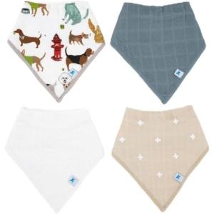 imageLittle Unicorn Cotton Muslin with Fleece Bandana BibWoof