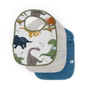 imageLittle Unicorn Premium Classic Bib 3 pack  Adjustable as baby grows  Soft fabric on skin  Great for first time eaters Forest Friends 2Dino Friends