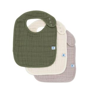imageLittle Unicorn Premium Classic Bib 3 pack  Adjustable as baby grows  Soft fabric on skin  Great for first time eaters Forest Friends 2Fern