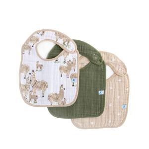 imageLittle Unicorn Premium Classic Bib 3 pack  Adjustable as baby grows  Soft fabric on skin  Great for first time eaters Forest Friends 2Llama Llama