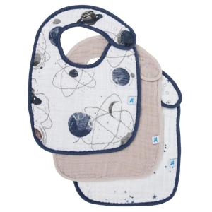imageLittle Unicorn Premium Classic Bib 3 pack  Adjustable as baby grows  Soft fabric on skin  Great for first time eaters Forest Friends 2Planetary 2