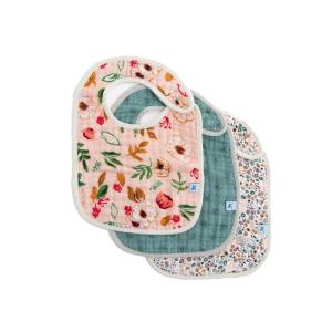 imageLittle Unicorn Premium Classic Bib 3 pack  Adjustable as baby grows  Soft fabric on skin  Great for first time eaters Forest Friends 2Vintage Floral Set