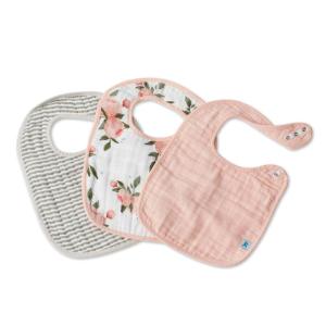 imageLittle Unicorn Premium Classic Bib 3 pack  Adjustable as baby grows  Soft fabric on skin  Great for first time eaters Forest Friends 2Watercolor Roses