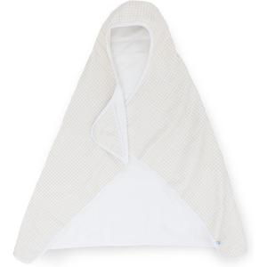 imageLittle Unicorn Premium Hooded Bath Towel Absorbent Cotton ampamp Terry Blend  Larger Size 16 Years SharkTan Gingham
