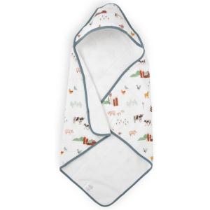 imageLittle Unicorn Premium Infant Hooded Bath Towel Soft ampamp Absorbent Cotton ampamp Terry Fabric for Newborns Dino FriendsFarmyard