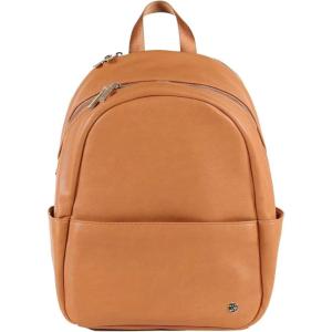 imageLittle Unicorn Skyline Backpack  Diaper Work Travel Bag with Changing Pad  Premium Vegan Leather  Lightweight ampamp Durable Design  5 Interior Pockets  Easily Wipes Clean BlackCognac
