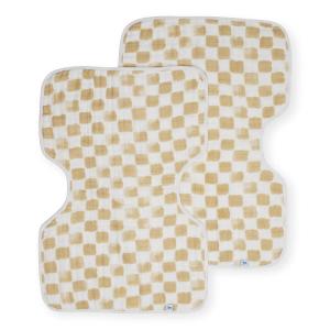 imageLittle Unicorn UltraAbsorbent Premium Burp Cloth  Soft on Babys Skin  Larger Size  Ergonomic Design FernAdobe Checker