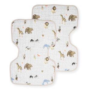 imageLittle Unicorn UltraAbsorbent Premium Burp Cloth  Soft on Babys Skin  Larger Size  Ergonomic Design FernParty Animals
