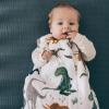 imageLittle Unicorn 06 Month Premium Muslin Sleep Sack 11 TOG  Soft ampamp Breathable Muslin Cotton for safer sleep  2 way zipper Taupe CrossDino Friends