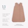 imageLittle Unicorn 06 Month Premium Muslin Sleep Sack 11 TOG  Soft ampamp Breathable Muslin Cotton for safer sleep  2 way zipper Taupe CrossMauve Stripe