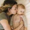 imageLittle Unicorn 06 Month Premium Muslin Sleep Sack 11 TOG  Soft ampamp Breathable Muslin Cotton for safer sleep  2 way zipper Taupe CrossMauve Stripe