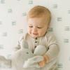 imageLittle Unicorn Premium Crib Sheet  Breathable ampamp SuperSoft Muslin Fabric Watercolor RosesBlue Stacks