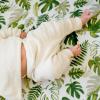 imageLittle Unicorn Premium Crib Sheet  Breathable ampamp SuperSoft Muslin Fabric Watercolor RosesTropical Leaf