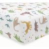 imageLittle Unicorn Premium Stretch Knit Crib Sheet Super Soft with Optimal Stretch Dino PalsDino Pals